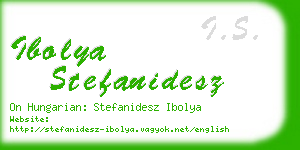 ibolya stefanidesz business card